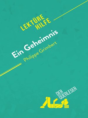cover image of Ein Geheimnis von Philippe Grimbert (Lektürehilfe)